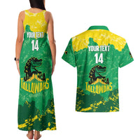Custom Jamaica Cricket Couples Matching Tank Maxi Dress and Hawaiian Shirt Go Champions Tallawahs Grunge Style