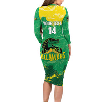 Custom Jamaica Cricket Family Matching Long Sleeve Bodycon Dress and Hawaiian Shirt Go Champions Tallawahs Grunge Style