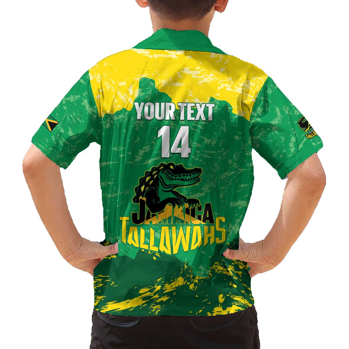 Custom Jamaica Cricket Family Matching Off The Shoulder Long Sleeve Dress and Hawaiian Shirt Go Champions Tallawahs Grunge Style