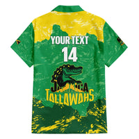 Custom Jamaica Cricket Family Matching Off The Shoulder Long Sleeve Dress and Hawaiian Shirt Go Champions Tallawahs Grunge Style