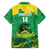 Custom Jamaica Cricket Family Matching Off The Shoulder Long Sleeve Dress and Hawaiian Shirt Go Champions Tallawahs Grunge Style