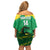 Custom Jamaica Cricket Family Matching Off Shoulder Short Dress and Hawaiian Shirt Go Champions Tallawahs Grunge Style