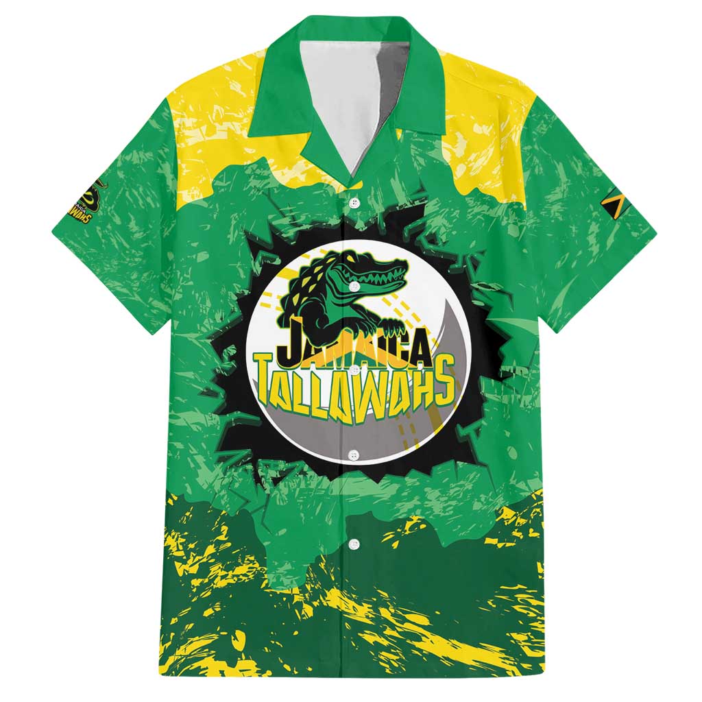 Custom Jamaica Cricket Family Matching Short Sleeve Bodycon Dress and Hawaiian Shirt Go Champions Tallawahs Grunge Style