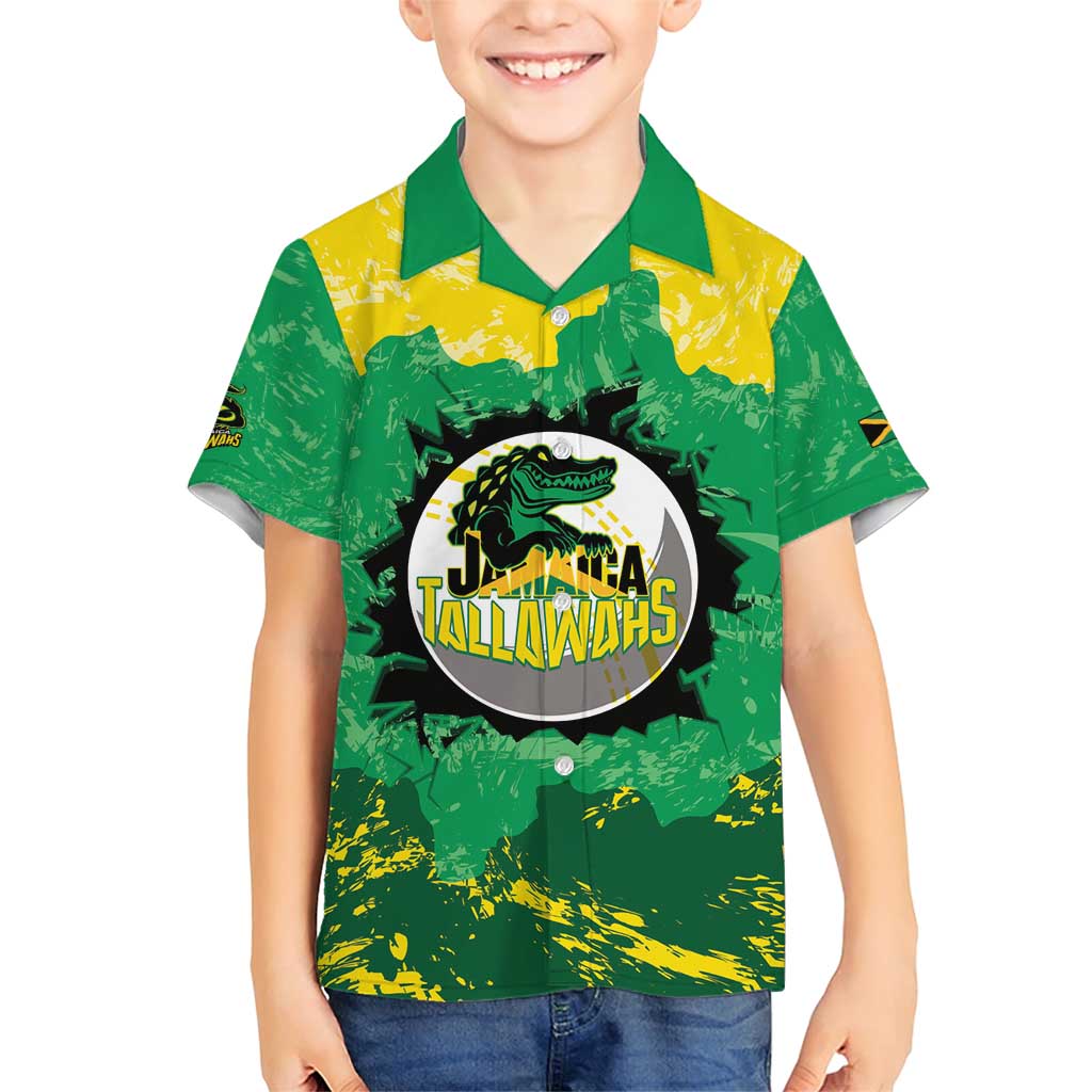 Custom Jamaica Cricket Family Matching Short Sleeve Bodycon Dress and Hawaiian Shirt Go Champions Tallawahs Grunge Style