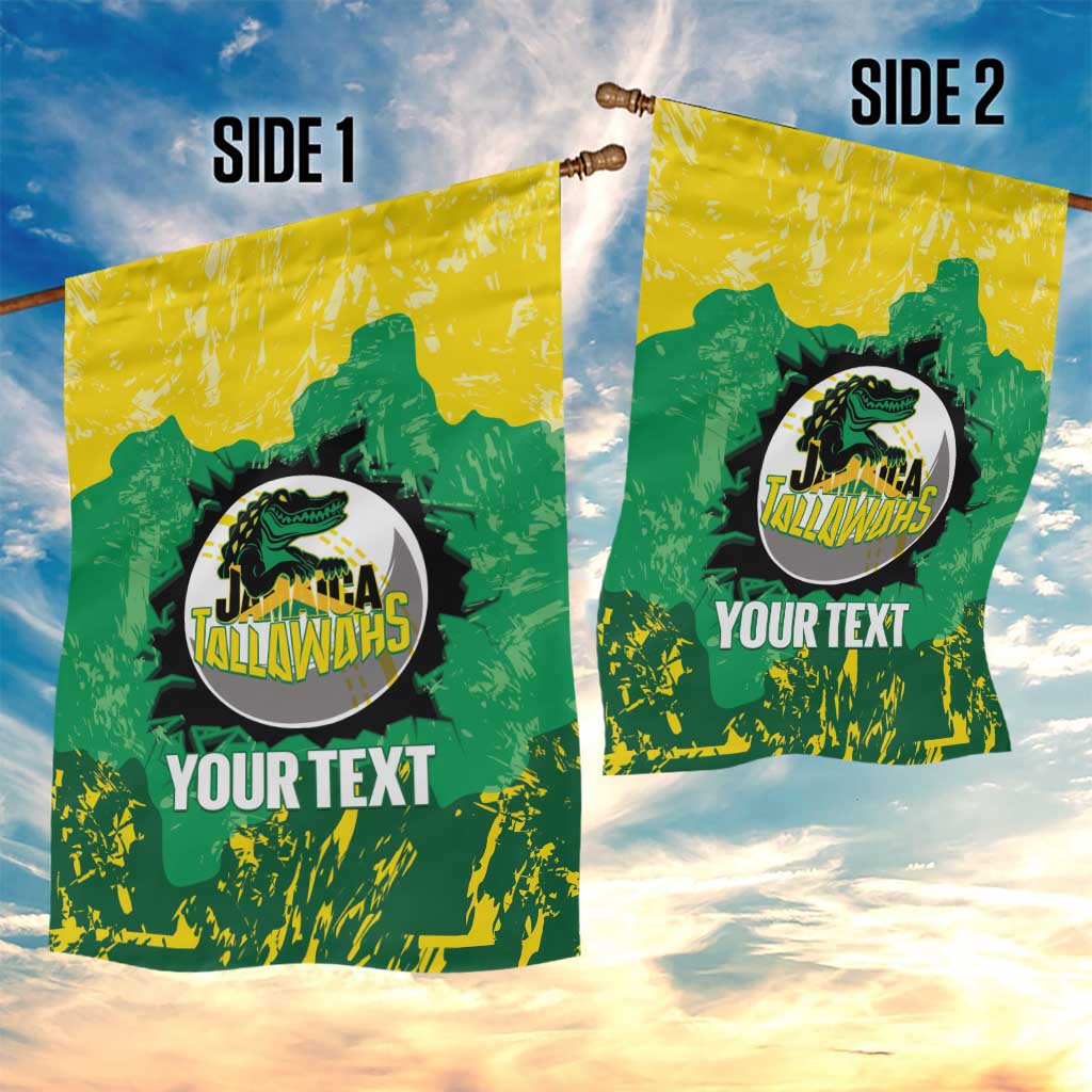 Custom Jamaica Cricket Garden Flag Go Champions Tallawahs Grunge Style