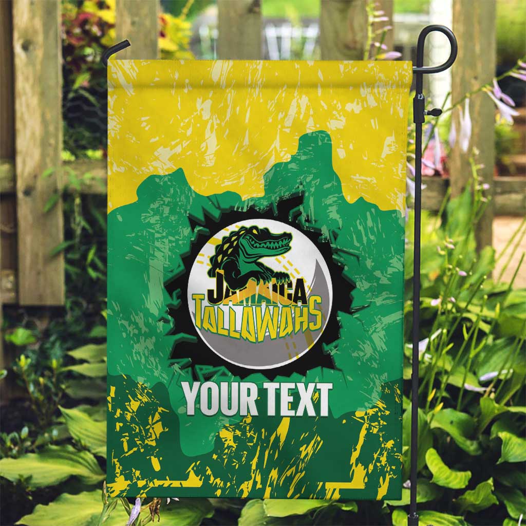 Custom Jamaica Cricket Garden Flag Go Champions Tallawahs Grunge Style