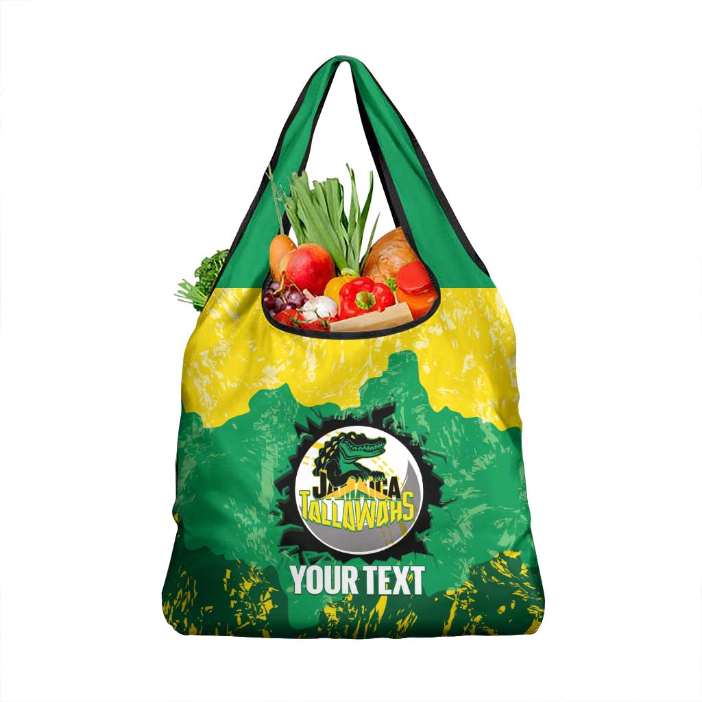 Custom Jamaica Cricket Grocery Bag Go Champions Tallawahs Grunge Style
