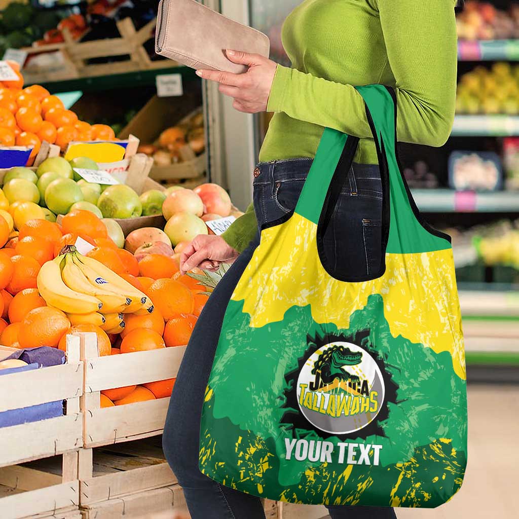 Custom Jamaica Cricket Grocery Bag Go Champions Tallawahs Grunge Style