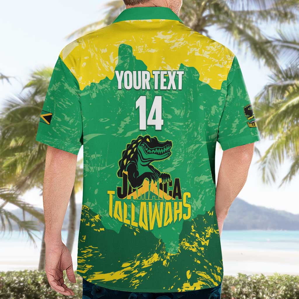 Custom Jamaica Cricket Hawaiian Shirt Go Champions Tallawahs Grunge Style