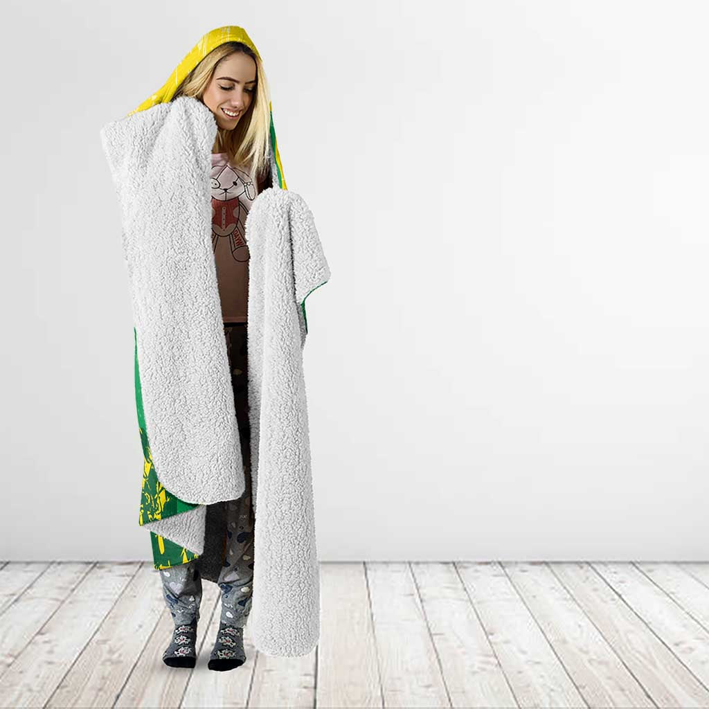 Custom Jamaica Cricket Hooded Blanket Go Champions Tallawahs Grunge Style