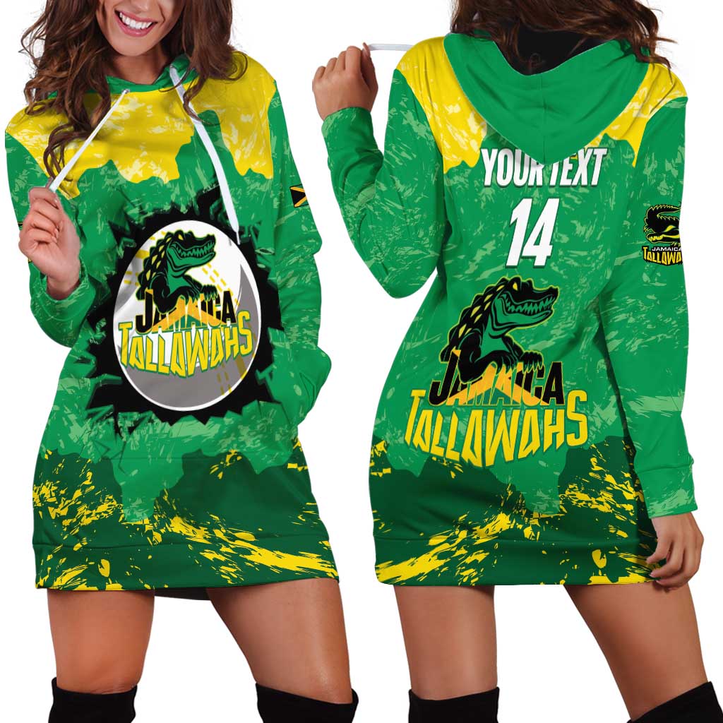 Custom Jamaica Cricket Hoodie Dress Go Champions Tallawahs Grunge Style