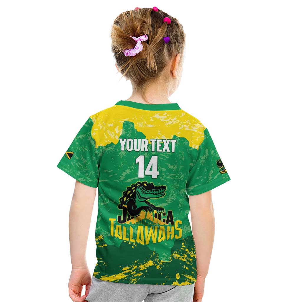Custom Jamaica Cricket Kid T Shirt Go Champions Tallawahs Grunge Style