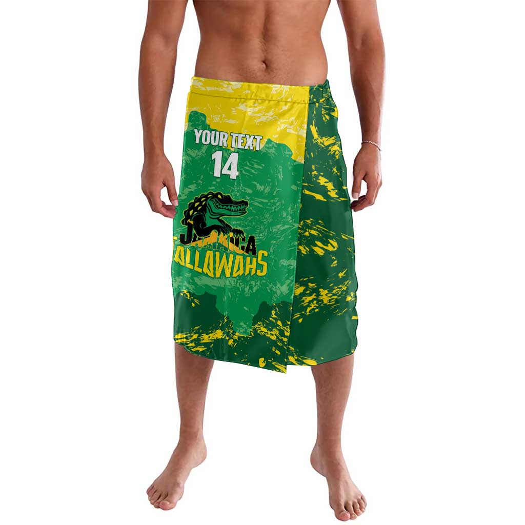 Custom Jamaica Cricket Lavalava Go Champions Tallawahs Grunge Style