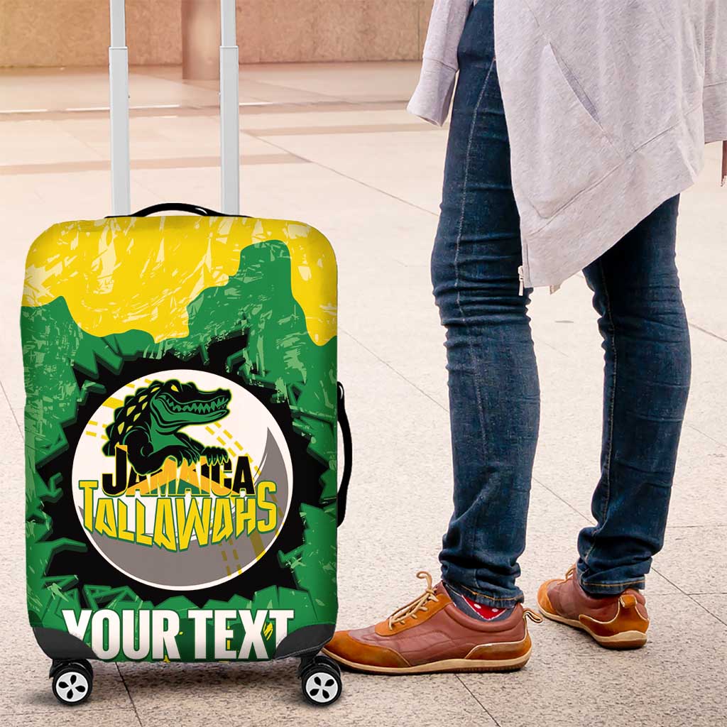 Custom Jamaica Cricket Luggage Cover Go Champions Tallawahs Grunge Style
