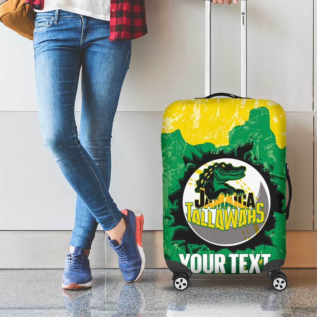 Custom Jamaica Cricket Luggage Cover Go Champions Tallawahs Grunge Style