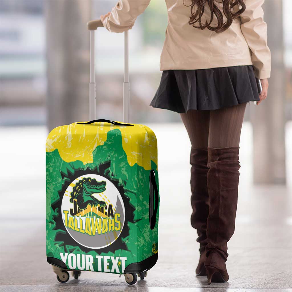 Custom Jamaica Cricket Luggage Cover Go Champions Tallawahs Grunge Style