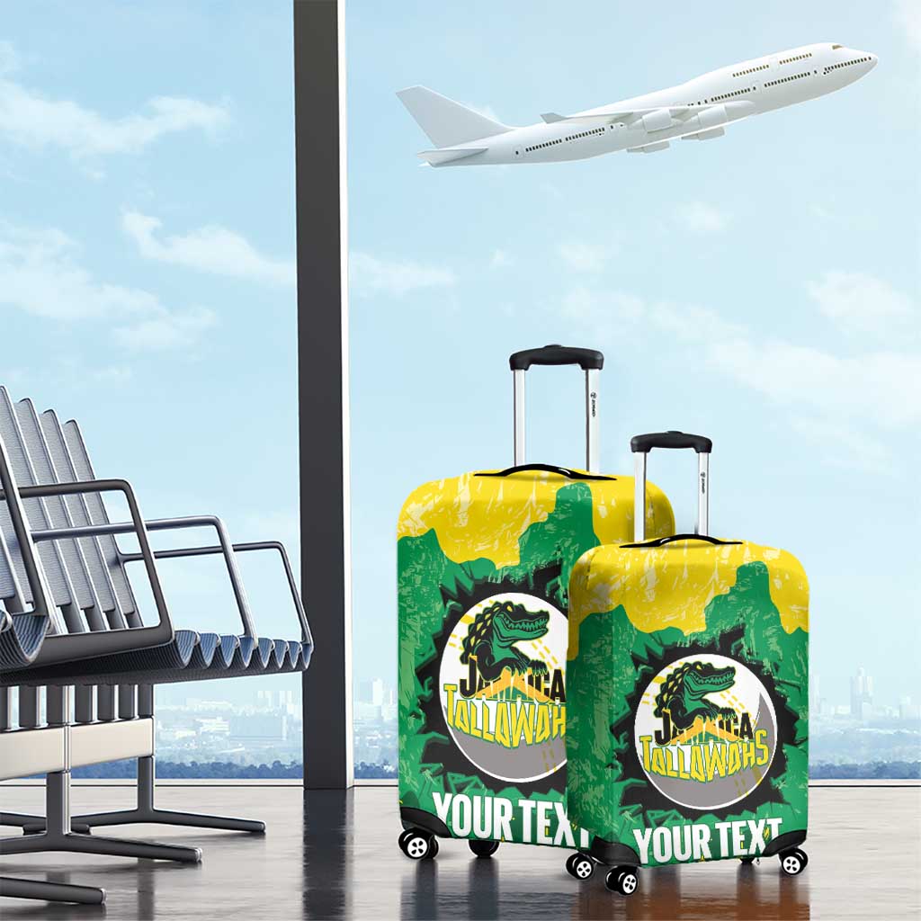 Custom Jamaica Cricket Luggage Cover Go Champions Tallawahs Grunge Style