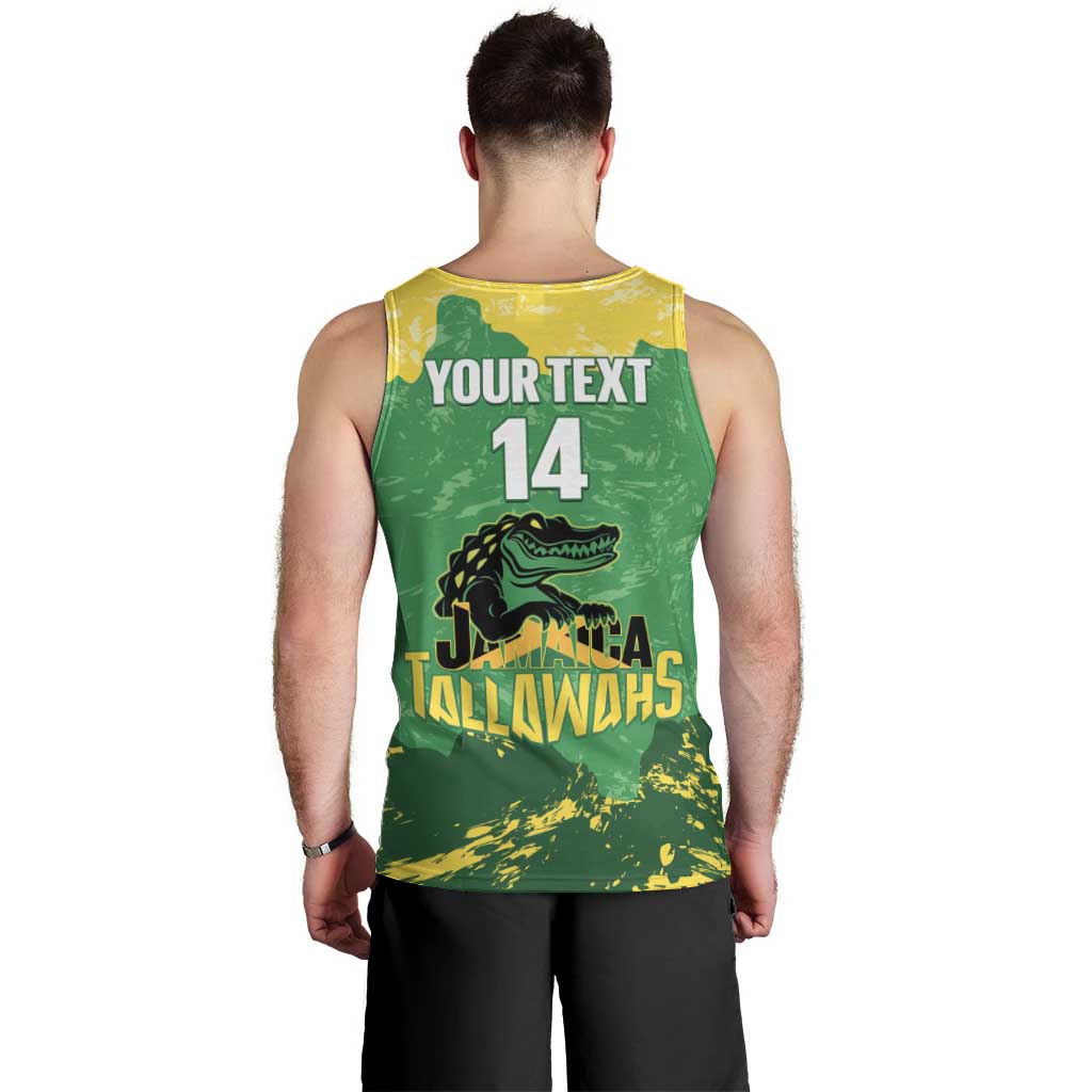 Custom Jamaica Cricket Men Tank Top Go Champions Tallawahs Grunge Style