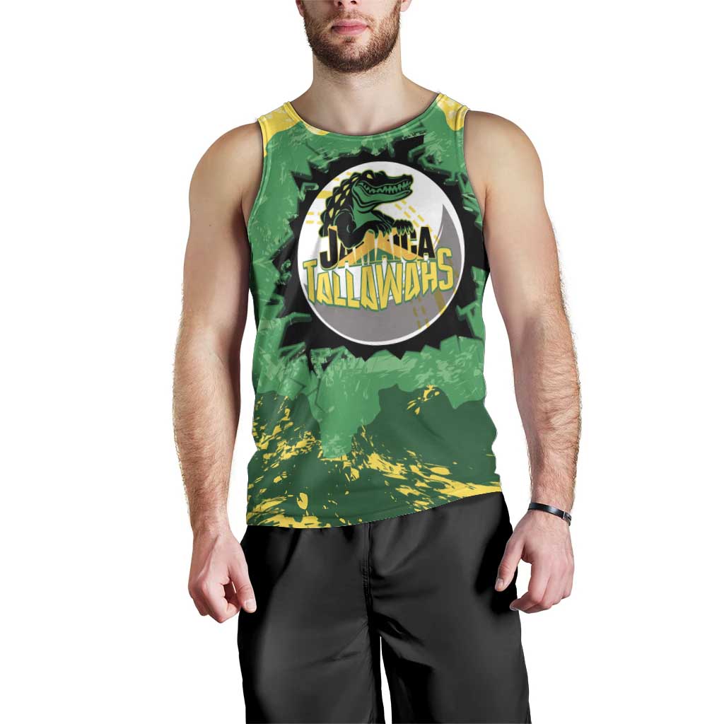 Custom Jamaica Cricket Men Tank Top Go Champions Tallawahs Grunge Style