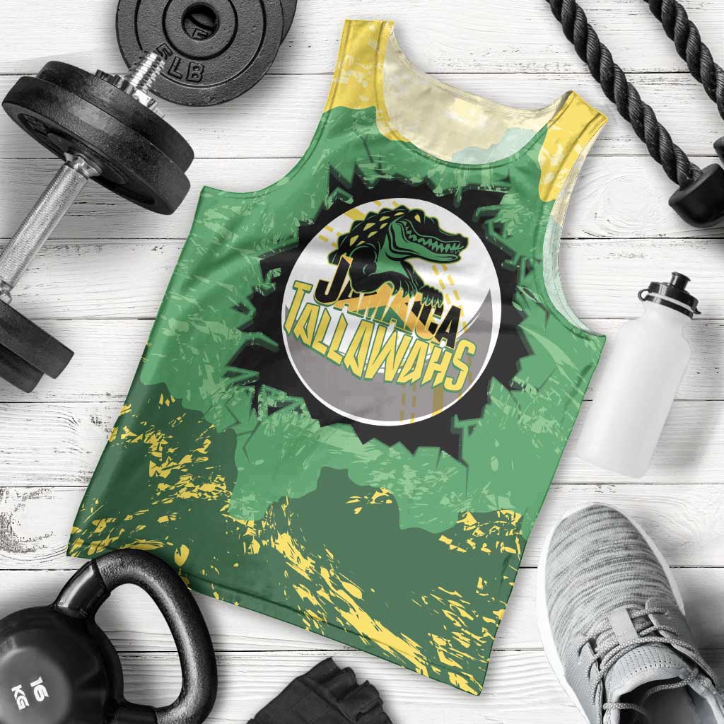 Custom Jamaica Cricket Men Tank Top Go Champions Tallawahs Grunge Style
