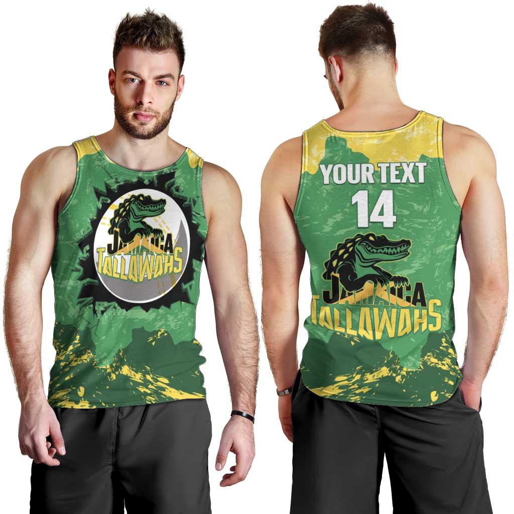 Custom Jamaica Cricket Men Tank Top Go Champions Tallawahs Grunge Style
