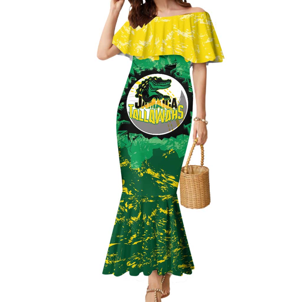 Custom Jamaica Cricket Mermaid Dress Go Champions Tallawahs Grunge Style