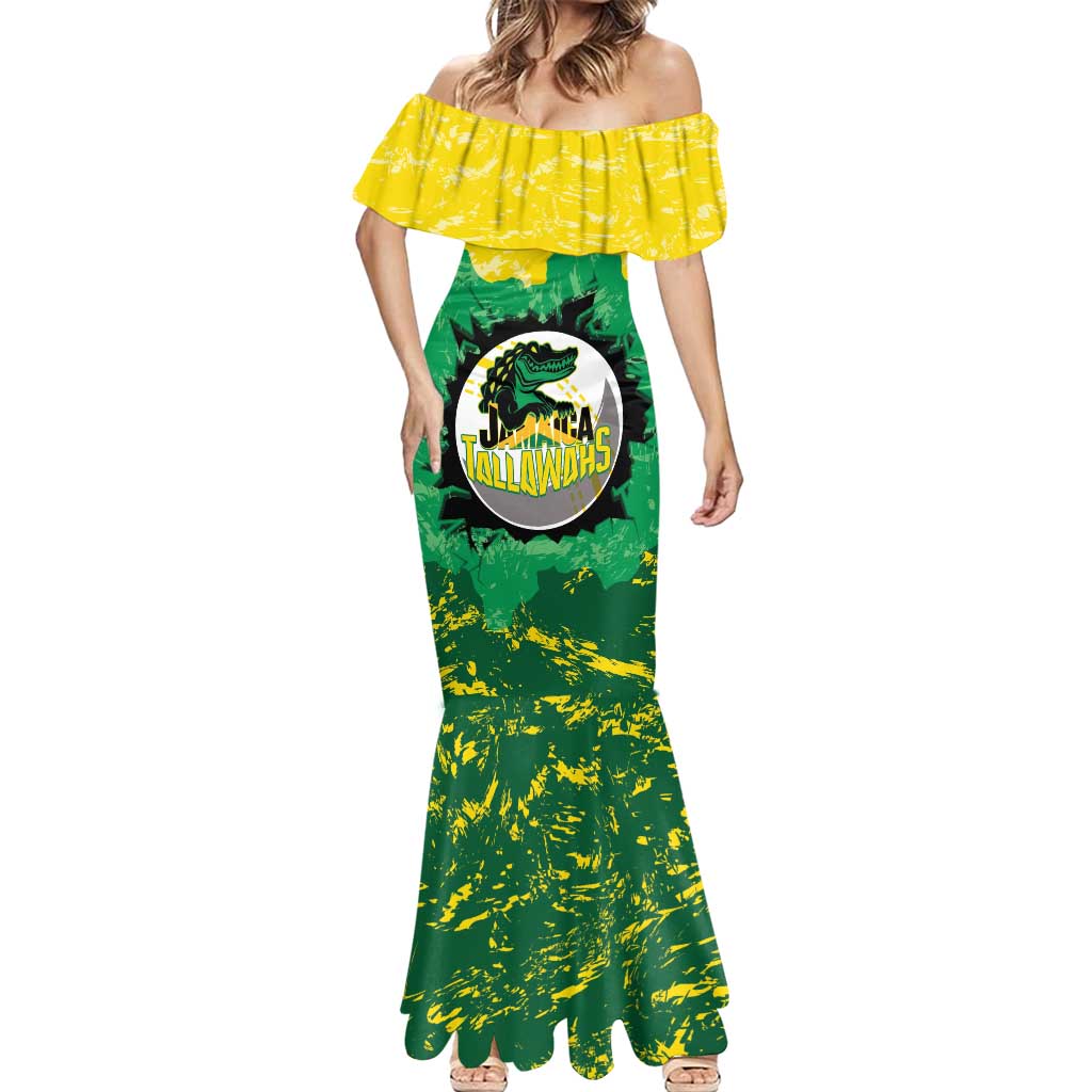 Custom Jamaica Cricket Mermaid Dress Go Champions Tallawahs Grunge Style