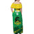 Custom Jamaica Cricket Off Shoulder Maxi Dress Go Champions Tallawahs Grunge Style