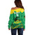 Custom Jamaica Cricket Off Shoulder Sweater Go Champions Tallawahs Grunge Style