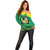 Custom Jamaica Cricket Off Shoulder Sweater Go Champions Tallawahs Grunge Style