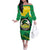 Custom Jamaica Cricket Off The Shoulder Long Sleeve Dress Go Champions Tallawahs Grunge Style