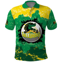 Custom Jamaica Cricket Polo Shirt Go Champions Tallawahs Grunge Style