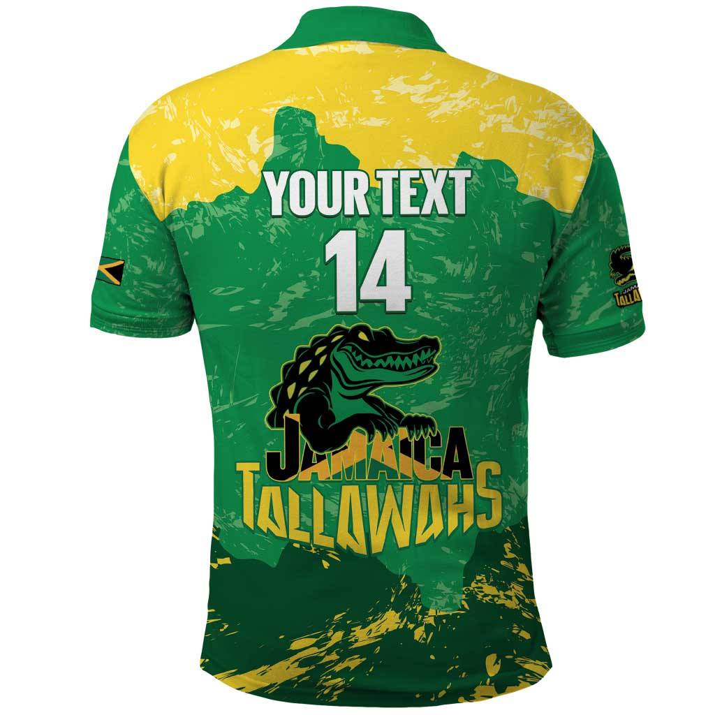 Custom Jamaica Cricket Polo Shirt Go Champions Tallawahs Grunge Style