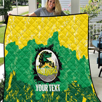 Custom Jamaica Cricket Quilt Go Champions Tallawahs Grunge Style