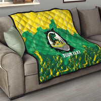 Custom Jamaica Cricket Quilt Go Champions Tallawahs Grunge Style
