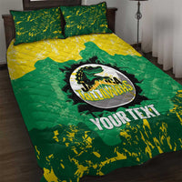 Custom Jamaica Cricket Quilt Bed Set Go Champions Tallawahs Grunge Style