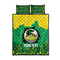 Custom Jamaica Cricket Quilt Bed Set Go Champions Tallawahs Grunge Style