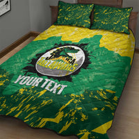 Custom Jamaica Cricket Quilt Bed Set Go Champions Tallawahs Grunge Style