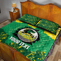 Custom Jamaica Cricket Quilt Bed Set Go Champions Tallawahs Grunge Style