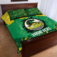 Custom Jamaica Cricket Quilt Bed Set Go Champions Tallawahs Grunge Style