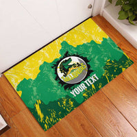 Custom Jamaica Cricket Rubber Doormat Go Champions Tallawahs Grunge Style