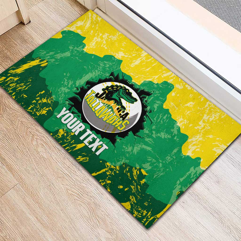 Custom Jamaica Cricket Rubber Doormat Go Champions Tallawahs Grunge Style