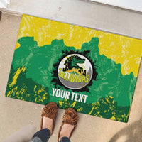Custom Jamaica Cricket Rubber Doormat Go Champions Tallawahs Grunge Style