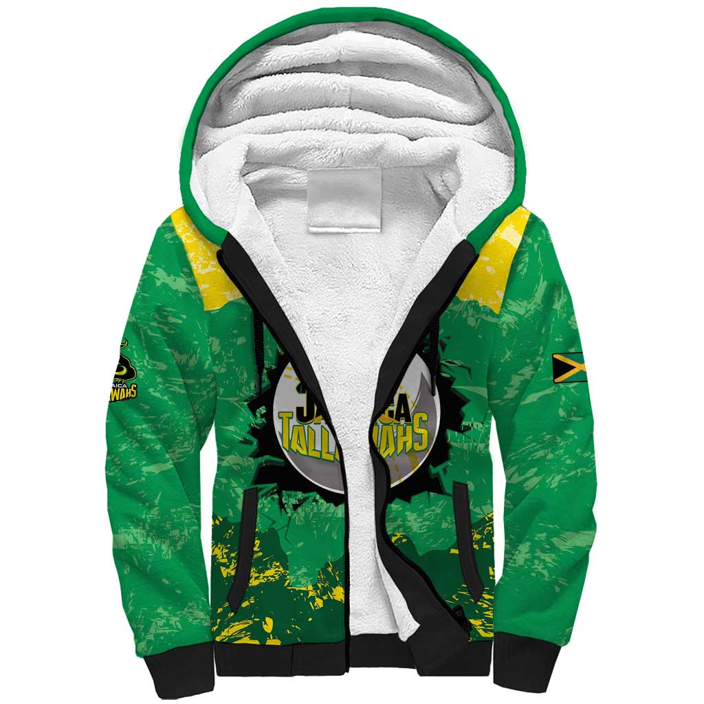 Custom Jamaica Cricket Sherpa Hoodie Go Champions Tallawahs Grunge Style