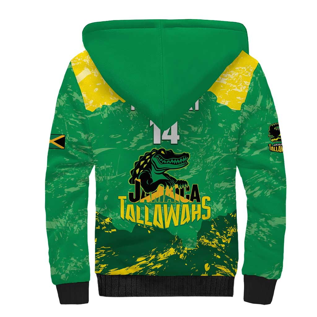 Custom Jamaica Cricket Sherpa Hoodie Go Champions Tallawahs Grunge Style