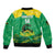 Custom Jamaica Cricket Sleeve Zip Bomber Jacket Go Champions Tallawahs Grunge Style