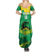 Custom Jamaica Cricket Summer Maxi Dress Go Champions Tallawahs Grunge Style