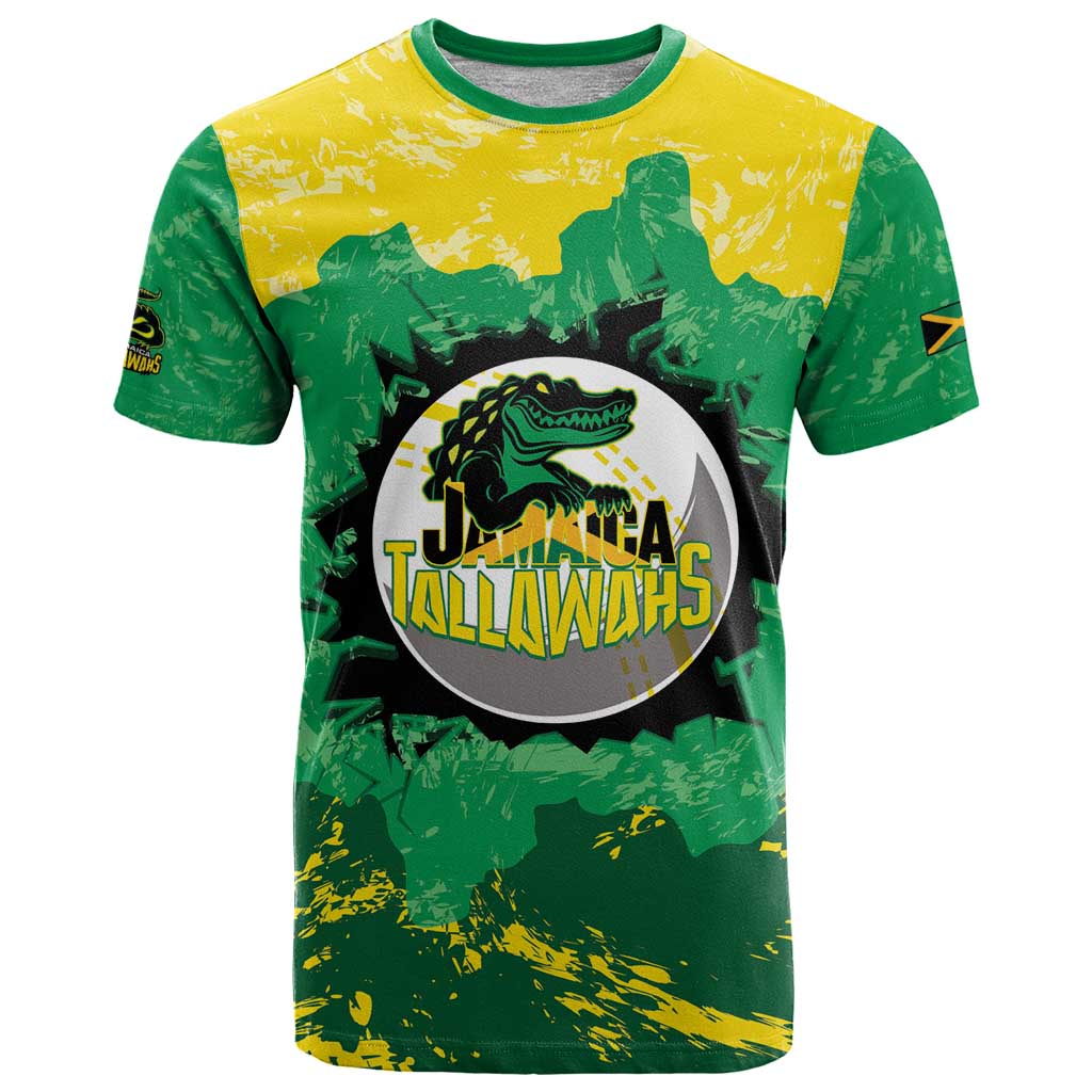 Custom Jamaica Cricket T Shirt Go Champions Tallawahs Grunge Style