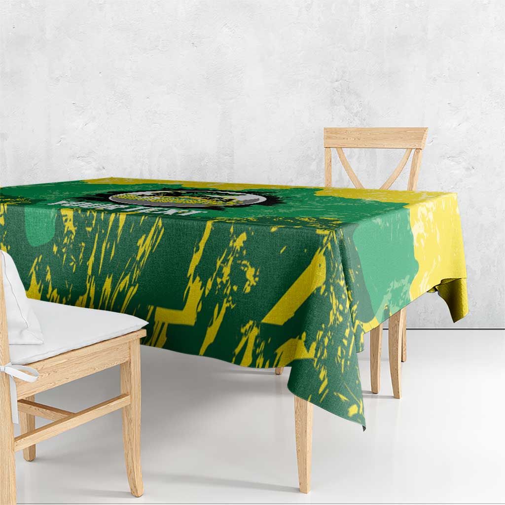 Custom Jamaica Cricket Tablecloth Go Champions Tallawahs Grunge Style