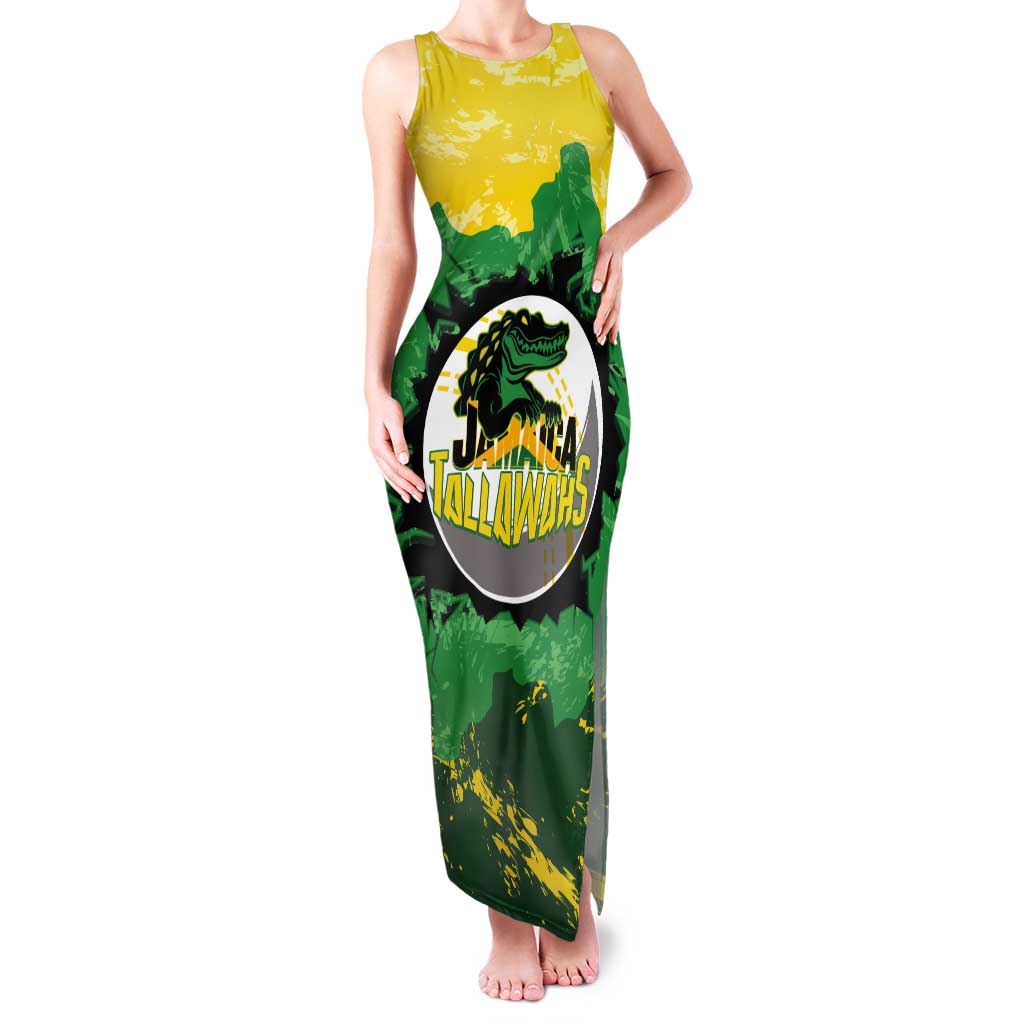 Custom Jamaica Cricket Tank Maxi Dress Go Champions Tallawahs Grunge Style